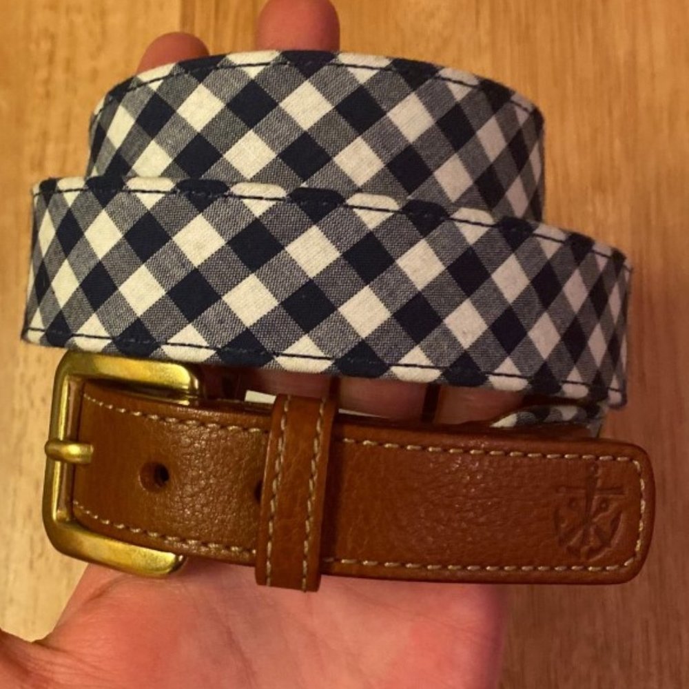 RARE!  Kiel James Patrick Gingham Belt NWT